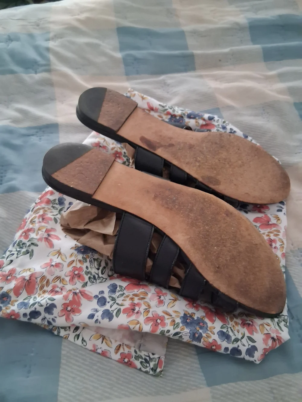 Tory Burch Black Multi-Strap Slide Sandals with Gold Emblem